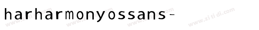 harharmonyos sans字体转换